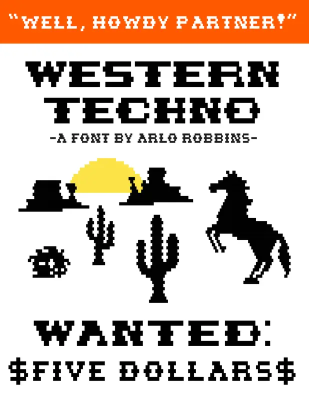 Western Techno Font